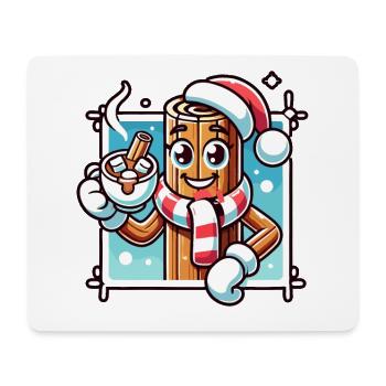 Heiße Schokolade Mit Zimt Cartoon Winterfreude - Mousepad (Querformat) - Weiß - Vorne