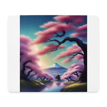Montagne Fuji au Japon - Tapis de souris (format paysage) - blanc - Devant