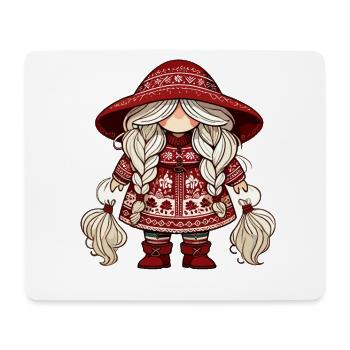 Christmas gnome in Scandinavian style - Mouse Pad (horizontal) - white - Front