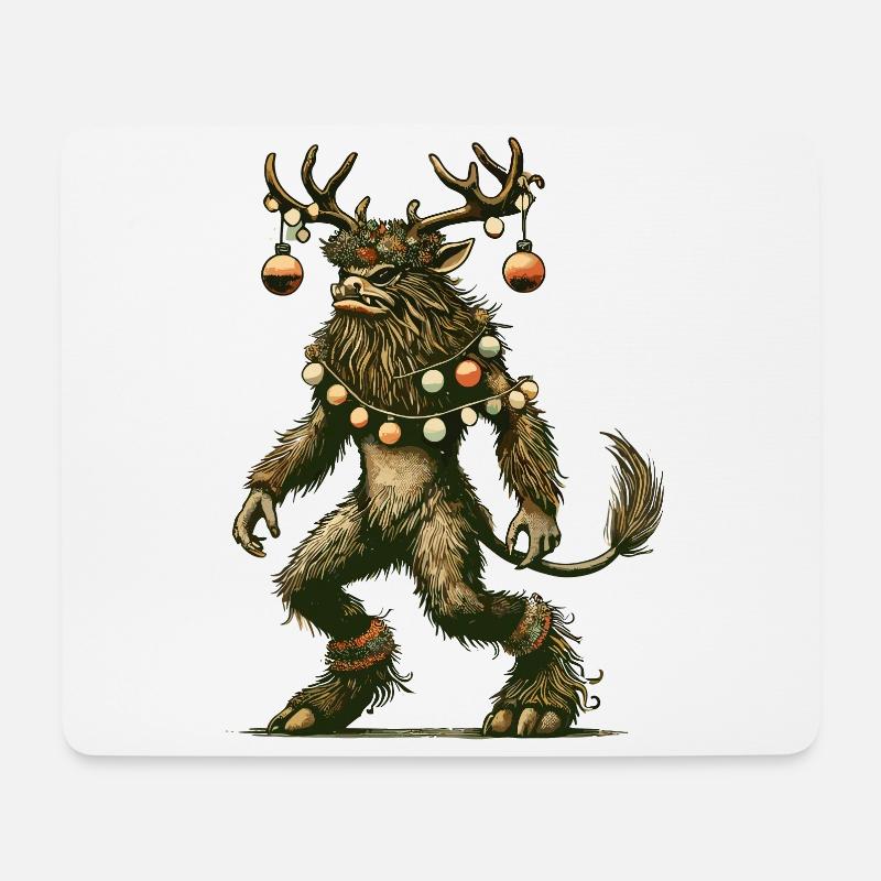 Festlicher Krampus Weihnachtszauber - Mousepad (Querformat) - Weiß