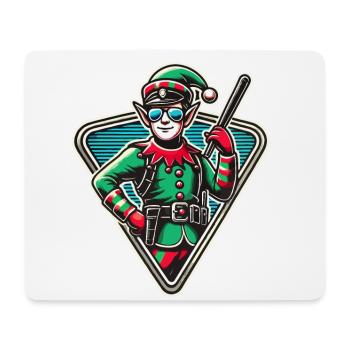 Weihnachtself Mit Sonnenbrille - Mousepad (Querformat) - Weiß - Vorne