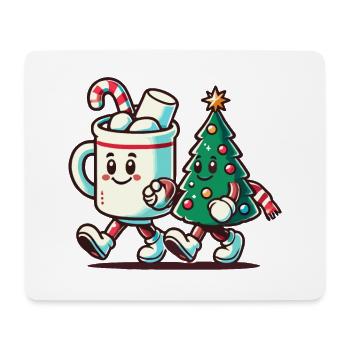 Merry Christmas Retro Vintage Look - Mouse Pad (horizontal) - white - Front