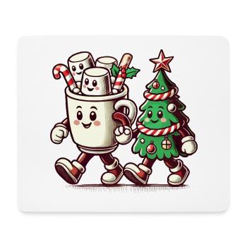 Merry Christmas Retro Style Vintage - Mouse Pad (horizontal) - white - Front