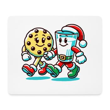 Merry Christmas Time Cookies And Milk - Mouse Pad (horizontal) - white - Front