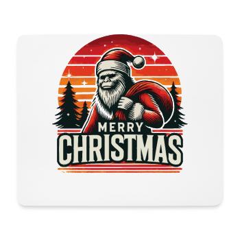Frohe Weihnachten Cool Santa Bigfoot Ho! Ho! Ho! - Mousepad (Querformat) - Weiß - Vorne