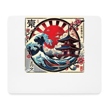 Pagode japonaise traditionnelle, - Tapis de souris (format paysage) - blanc - Devant