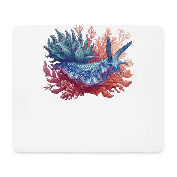 Slug saves the sea snails - Mouse Pad (horizontal) - white - Front