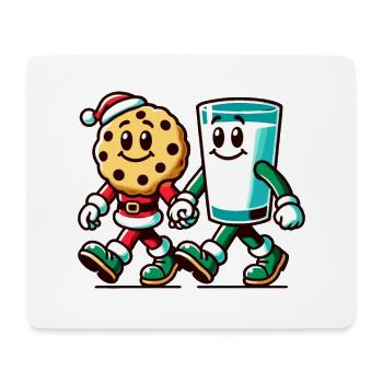 Christmas Biscuit And Milk Delight - Mouse Pad (horizontal) - white - Front