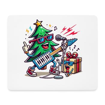 Noël Rétro Rocking Sain - Tapis de souris (format paysage) - blanc - Devant
