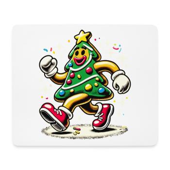Lustiger Weihnachtsbaum Im Comicstil - Mousepad (Querformat) - Weiß - Vorne