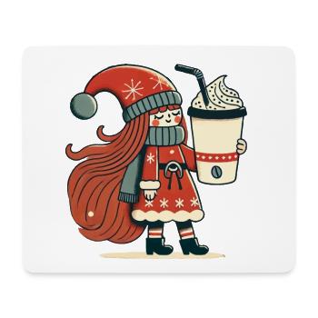 Christmas Coffee Lover Gnome Gnome Gnome - Mouse Pad (horizontal) - white - Front