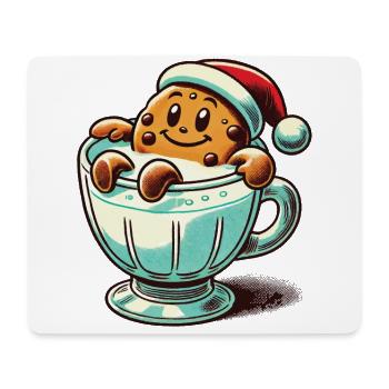 Merry Biscuit Christmas Retro Vintage Style - Mouse Pad (horizontal) - white - Front