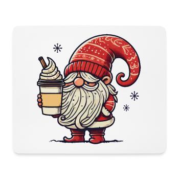 Christmas Gnome Coffee Enjoyment Gnome - Mouse Pad (horizontal) - white - Front