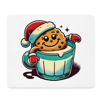 Christmas Retro Vintage Cookie Cup - Mouse Pad (horizontal) - white - Front