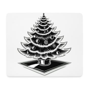 Weihnachtlicher Baum Mit Kugeln Für Festliche - Mousepad (Querformat) - Weiß - Vorne