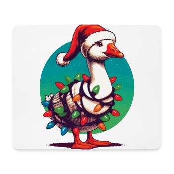 gChristmas Funny Clumsy Goose - Mouse Pad (horizontal) - white - Front
