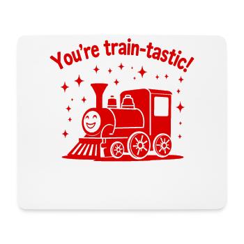 Railfan Train Enthusiast Locomotive Lover - Mouse Pad (horizontal) - white - Front