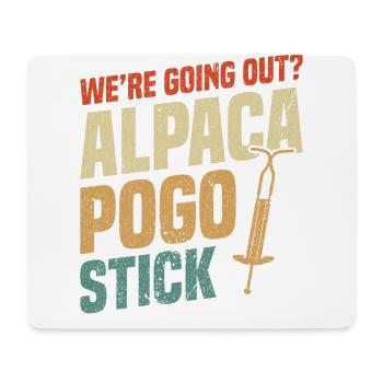 Wir Gehen Aus? Alpaka-pogo-stick - Mousepad (Querformat) - Weiß - Vorne