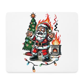Père Noël choc électrique chaos dessin animé design - Tapis de souris (format paysage) - blanc - Devant