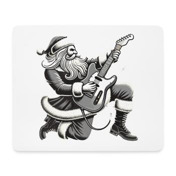 Rocking Santa Claus with guitar - Mouse Pad (horizontal) - white - Front