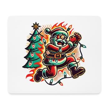 Chaos de Noël, danger d’électrocution - Tapis de souris (format paysage) - blanc - Devant
