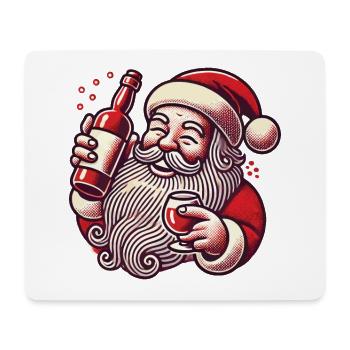 Humour de Noël : le Père Noël adore l' - Tapis de souris (format paysage) - blanc - Devant