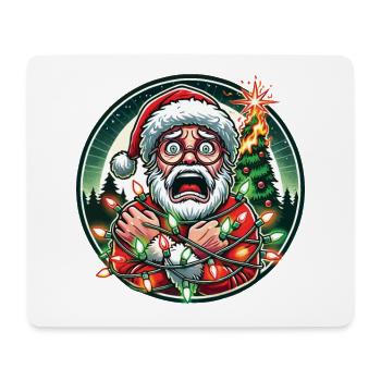 Chaos de l’électrocution de Noël avec le Père Noël - Tapis de souris (format paysage) - blanc - Devant