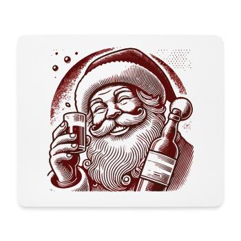 Christmas Humor Santa Alcohol Connoisseur - Mouse Pad (horizontal) - white - Front