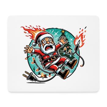 Surprise d’électrocution du Père Noël - Tapis de souris (format paysage) - blanc - Devant