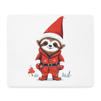 Lazy Santa Claus Sloth Illustration - Mouse Pad (horizontal) - white - Front