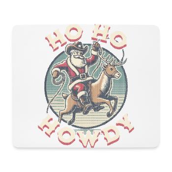 Christmas Cowboy Santa Claus Western - Mouse Pad (horizontal) - white - Front