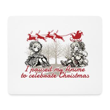 Anime Christmas Kawaii Style - Mouse Pad (horizontal) - white - Front