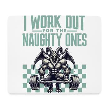 Krampus Workout For Bad Boys Christmas - Mouse Pad (horizontal) - white - Front
