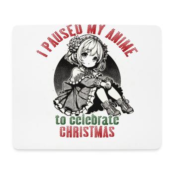 Anime Und Weihnachten Humorvoll Verbunden - Mousepad (Querformat) - Weiß - Vorne