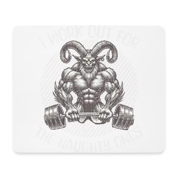 Krampus Fitness pour les filles coquines - Tapis de souris (format paysage) - blanc - Devant
