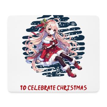Anime Pause Für Weihnachtsfreude - Mousepad (Querformat) - Weiß - Vorne