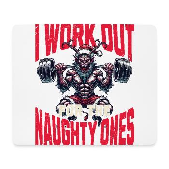 Krampus Trainiert Für Die Frechen - Mousepad (Querformat) - Weiß - Vorne