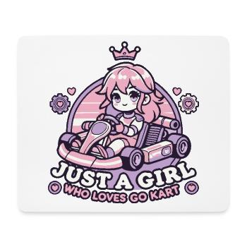 Juste une fille qui aime le karting - Tapis de souris (format paysage) - blanc - Devant