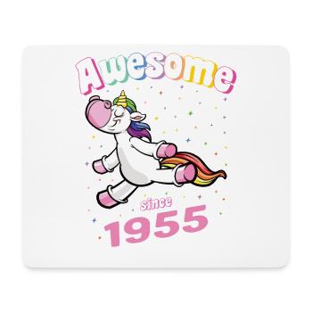 1955 Anniversaire Licorne Génial depuis - Tapis de souris (format paysage) - blanc - Devant