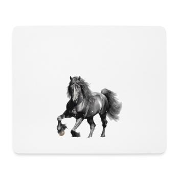 Es Ist Nicht Mein Friesian, Ich Bin Ihr Mensch - Mousepad (Querformat) - Weiß - Vorne
