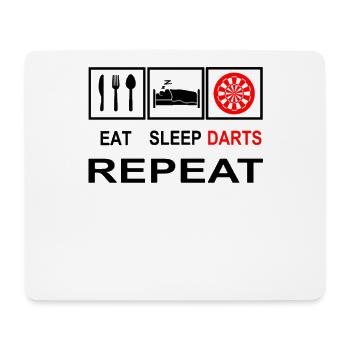 Eat - Sleep - Darts - Repeats - Mousepad (Querformat) - Weiß - Vorne