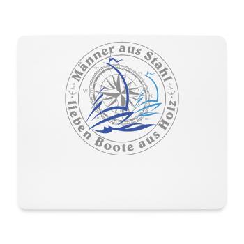 3 Männer aus Stahl lieben Boote aus Holz - Mousepad (Querformat) - Weiß - Vorne