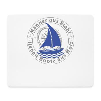 5 Männer aus Stahl lieben Boote aus Holz - Mousepad (Querformat) - Weiß - Vorne