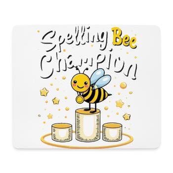 Concours de mots Spelling Bee Champion - Tapis de souris (format paysage) - blanc - Devant