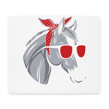 J’aime mon Percheron À la grange et - Tapis de souris (format paysage) - blanc - Devant