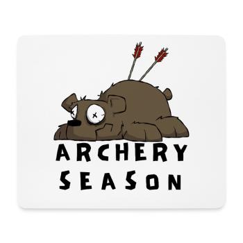 Funny archery motif for archers - Mouse Pad (horizontal) - white - Front