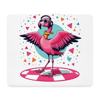 Disco Flamingo – Party Bird - Mouse Pad (horizontal) - white - Front