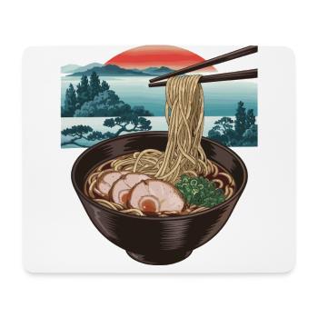 Ramen und Sonnenuntergang - Mousepad (Querformat) - Weiß - Vorne