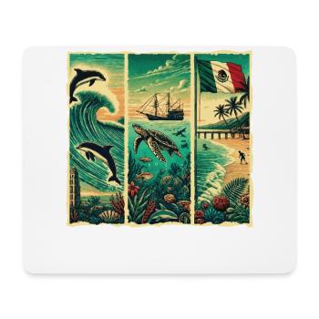 Mexico Vacation Souvenir Summer Cancun - Mouse Pad (horizontal) - white - Front