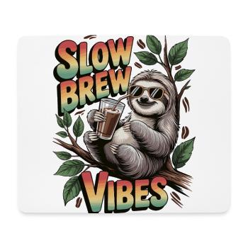 Slow Brew Vibes for Coffee Fans - Mouse Pad (horizontal) - white - Front